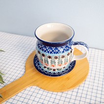 세라미카아티스티나 레이디 머그컵 250ml + 소서 세트, AT-1366, 1세트