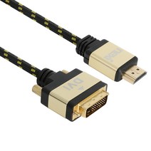 [넥시nx890] 넥시 HDMI 2.0 TO DVI 메탈 케이블 Fine Gold NX996, 3m, 1개