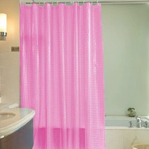 앤티스 입체형 느루 샤워커튼 핑크 180 x 200 cm, 1개