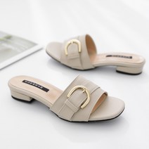 갓슈 여성용 프램 벨트 뮬 슬리퍼