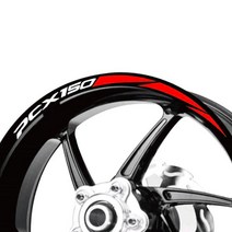 앤티스 PCX150 반사 휠 스티커, 레드, 1개