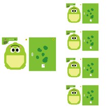 유니아트 종이가방 만들기 개구리, 혼합색상, 5개