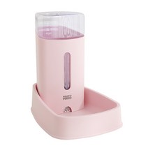 블럭마트 대용량 반려동물 급수기 3.8L, 핑크, 1개