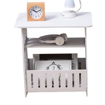 페어링 북유럽 사각 2단 협탁, 화이트