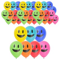 셈퍼텍스 스마일풍선 해피페이스 30cm, 랜덤발송, 50개