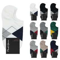 박군 남성용 신사 아가일 덧신 10족