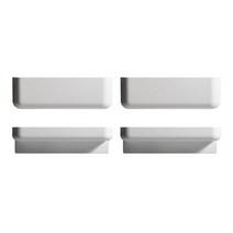 앤티스 라운딩디자인 접착식 수납박스 대형 + 소형 세트, 2세트