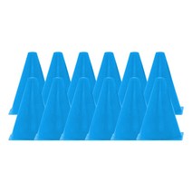 블럭마트 축구 훈련용 고깔콘 12p, 블루