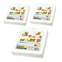 칼라팬시 리락쿠마 보관케이스 양면 색종이 A형 100p, 20색, 3개
