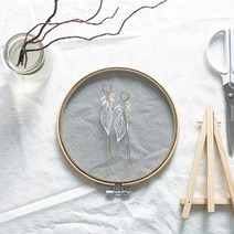 TCR 베이직 자수일러스트 자수액자, 화이트