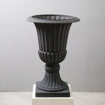 마쉬매리골드 FRP 러버플랜터 화분 01, BLACK WASH