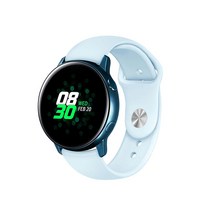 디씨네트워크 갤럭시 액티브 1/2/워치3/워치4/워치4클래식/워치5 20mm 실리콘 밴드 스트랩(40/41/42mm 호환 가능), 스카이블루, 1개