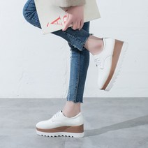 올나인 여성용 키작녀를 위한 하이통굽 로퍼