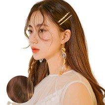 가발나라 여자 레이어드 롤링펌 U자형 오픈반가발 + 엑스트라피스 2p + 가발빗 + 꼬리빗 + 악어핀, 오렌지브라운, 1세트