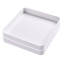 마켓피오 정사각 심플 멜라민 쟁반 2p, 화이트