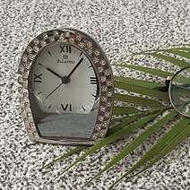 미니 큐빅 탁상시계, 실버