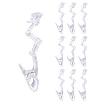 3단 굴절 POP 집게꽂이 투명 18cm, 10개, (18cm)
