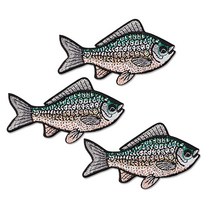 패션포인트 자수 와펜, 붕어 스팽글 블루, 3개