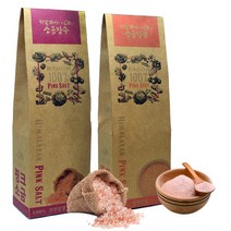히말라야 소금장수 핑크소금 가는입자 300g + 굵은입자 300g, 1세트