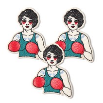 패션포인트 자수 와펜 설리, 혼합색상, 3개