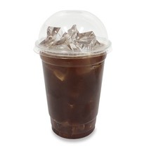 투고팩 투명 PET 아이스컵 + 돔형뚜껑, 100개, 1개