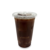 투고팩 투명 PET 아이스컵   평형뚜껑, 100개, 1세트