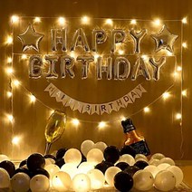 생일파티 패키지 세트 손펌프 랜덤발송, 블랙, 1세트