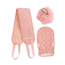 트리 바디온 샤워 타월 3종 세트, 핑크, 1세트