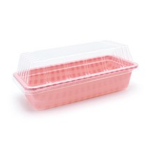 체크 직사각 일회용 도시락 소 핑크, 1개입, 100개