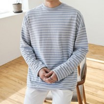 맨타임 TH 데일리 오버핏 단가라 긴팔 티셔츠