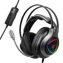 hacker 앱코 RGB 게이밍 헤드셋, N950, 블랙