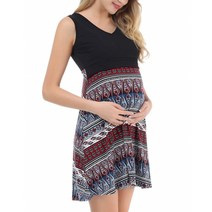 올나인 인디안 민소매 산후 원피스