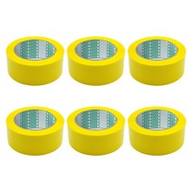 대용량 칼라 박스 테이프 5.5cm x 100m, 옐로우, 6개