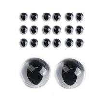 고양이 인형 투명 눈알 칼눈 15mm, 혼합색상, 20개