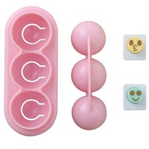 미니 주먹밥틀 3구 + 펀치 2p 세트, 핑크, 1세트