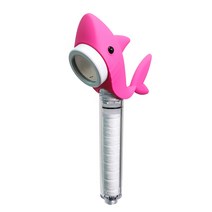 퓨어레인 키즈 필터 샤워기 상어 핑크, 1개