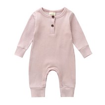 골지 투버튼 베이직 신생아 우주복