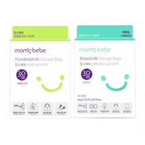 맘스베베 일회용 분유 저장팩 30p + 베이직 모유 저장팩 180ml x 30p, 1세트