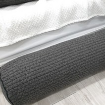 마벨러스홈데코 피그먼트 순면 누빔 일자형 바디필로우 커버, 차콜