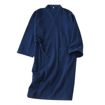 프리미엄 순면 샤워가운 M YP34, 네이비, 1개
