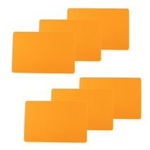 블룸엣홈 양면 인조가죽 사각 식탁매트 6p, 오렌지, 30 x 45 cm