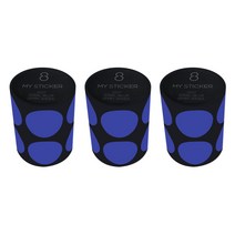 폼텍 마이 스티커 도트 25mm 1롤, 08 STEEL BLUE, 3개