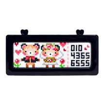 블링블링 하트 번호판 주차 비즈 큐빅 보석 십자수 DIY 키트, 곰돌이웨딩(검정), 1개