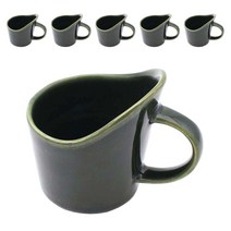 달소금 핸드메이드 도자기 종이컵 홀더 6p, 딥그린 유광