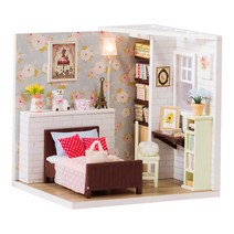 꼬미딜 DIY 미니어처하우스 소형 46 돌리의 침실 + 제작도구, 혼합색상