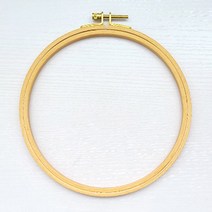 더스타일 원목 원형 십자수틀 24cm, 혼합색상, 1개