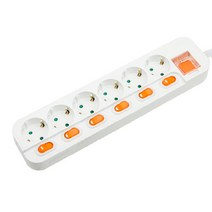 루넥스 메인개별 접지 멀티탭 6구 LM-602SG, 1.5m, 1개