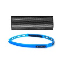 런웨이브 EVA 육각 폼롤러 + 실리콘 논슬립 스포츠 헤어밴드 세트, 폼롤러(블랙), 헤어밴드(블루)