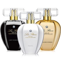 라리브 스왈로브스키 펄 우먼 오 드 퍼퓸 75ml + 골든 우먼 오 드 퍼퓸 75ml + 레이디 다이아몬스 오 드 퍼퓸 75ml 세트, 1세트