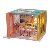 꼬미딜 행복한 2층 미니어처하우스 DIY 키트 + 제작도구, 혼합색상